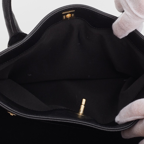 CHANEL BLACK CAVIAR LEATHER CERF EXECUTIVE TOTE BAG 2002 - Picture 7 of 11